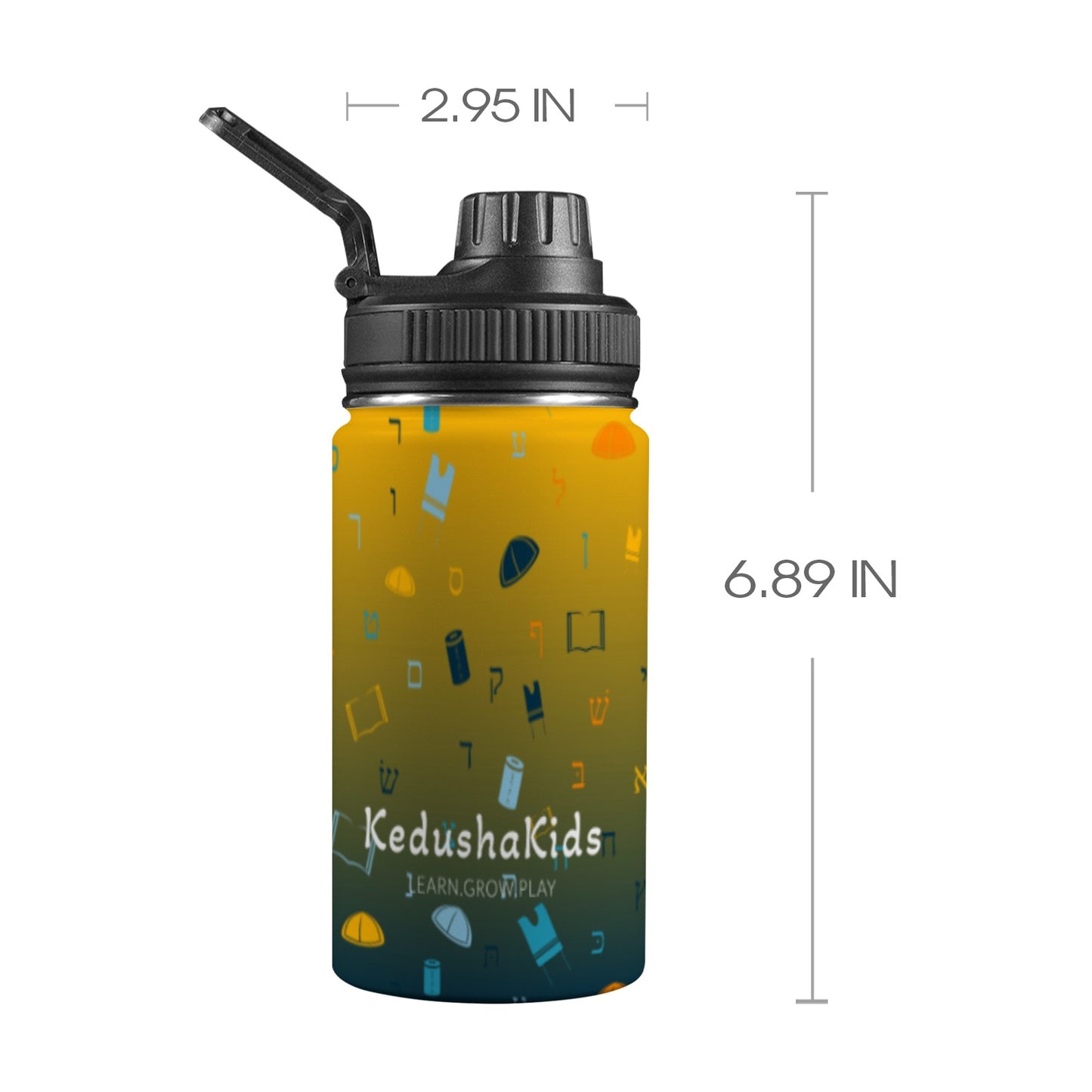 Mitzvah Boy Kids Water Bottle with Chug Lid (12 oz)