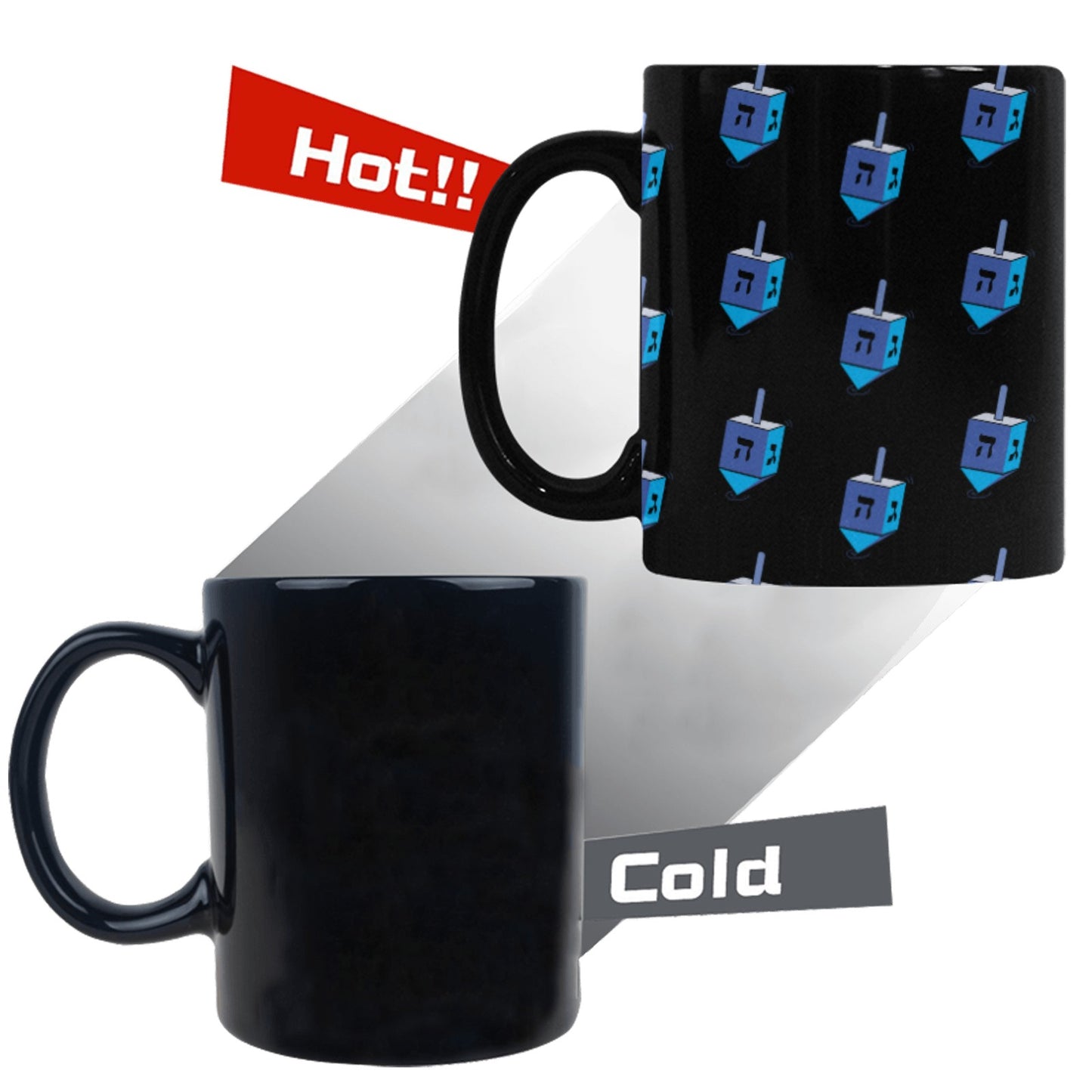 Blue Dreidel Custom Morphing Mug (11oz)