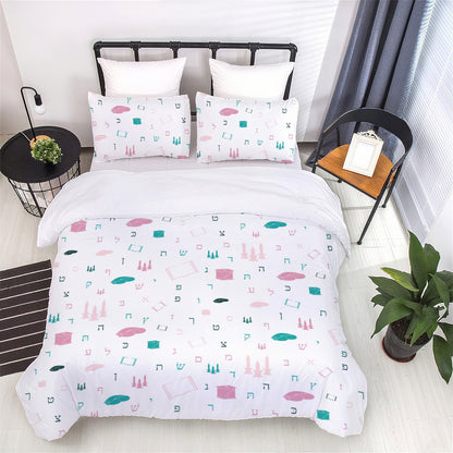 Mitzvah Girls in White | Jewish Girls Twin Bedding Set