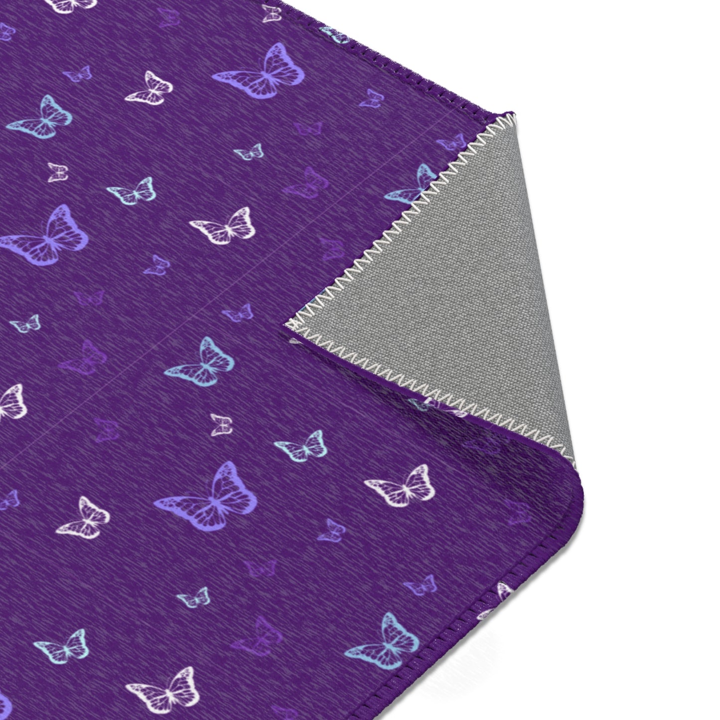 Purple Butterfly Area Rug