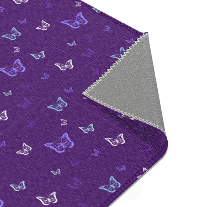 Purple Butterfly Area Rug