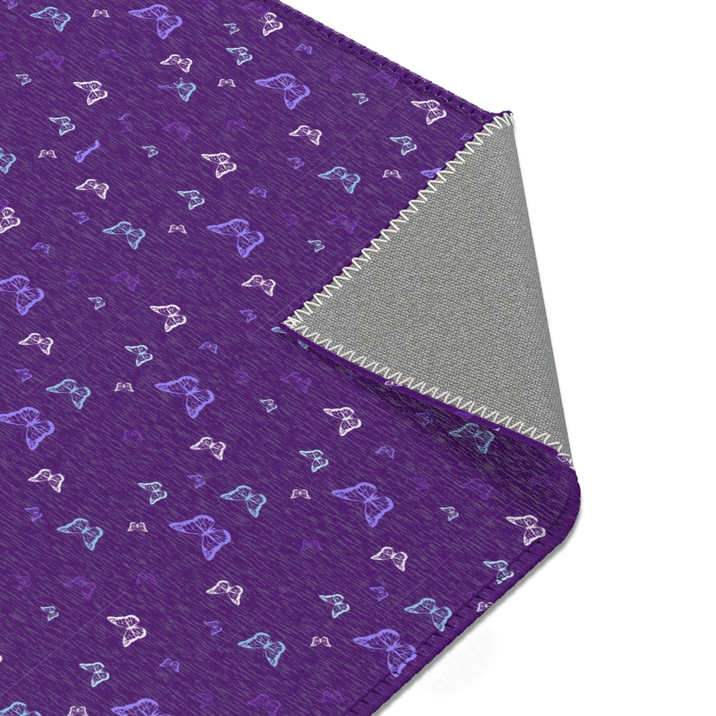 Purple Butterfly Area Rug