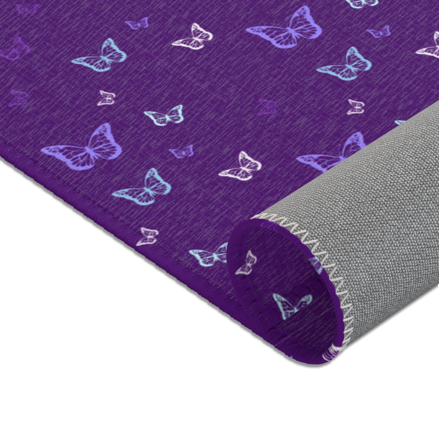 Purple Butterfly Area Rug