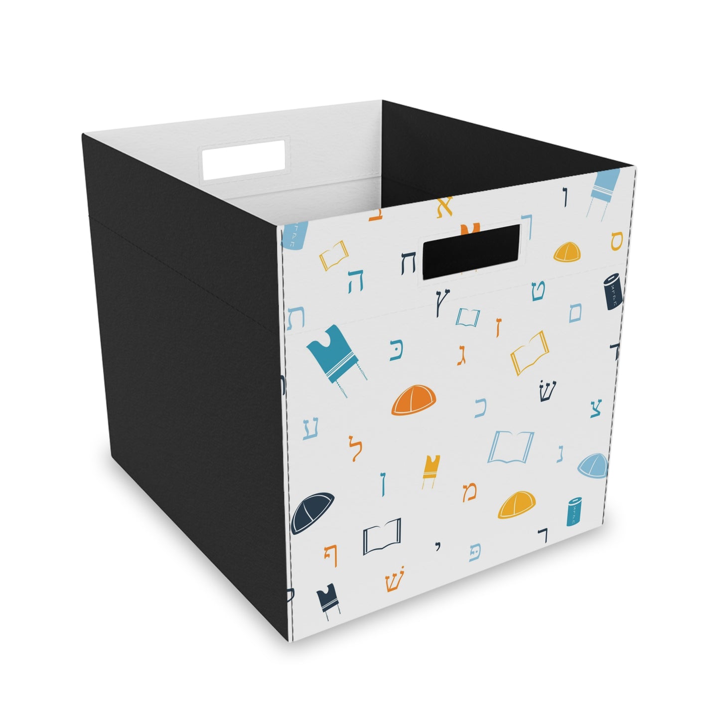 Mitzvah Boy White Felt Storage Box