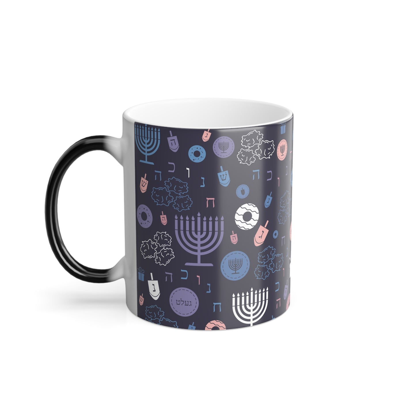 Warm Sunset Chanukah 5785 Color Morphing Mug, 11oz