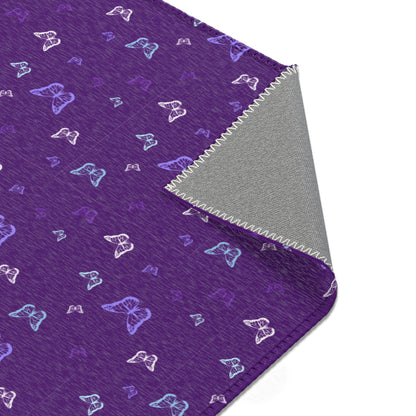 Purple Butterfly Area Rug