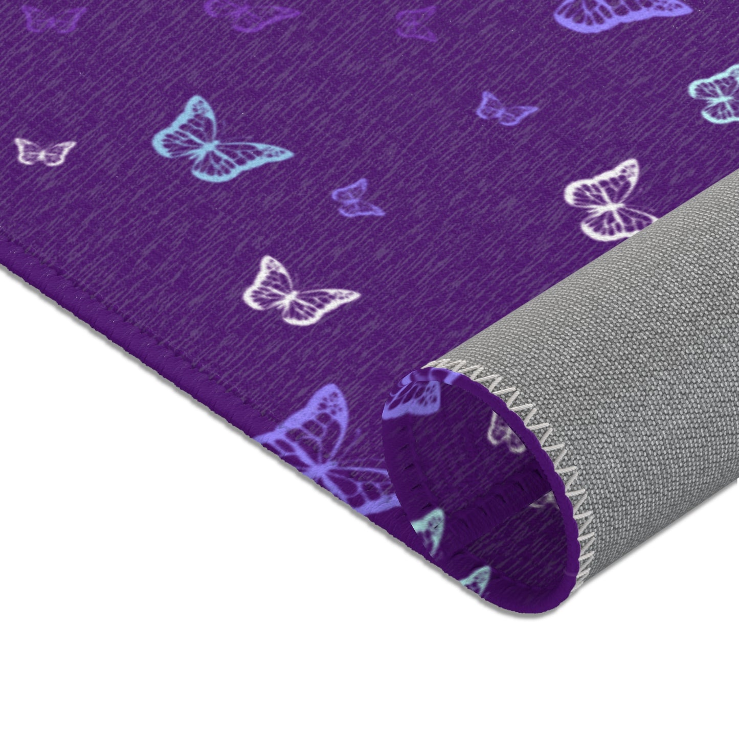 Purple Butterfly Area Rug