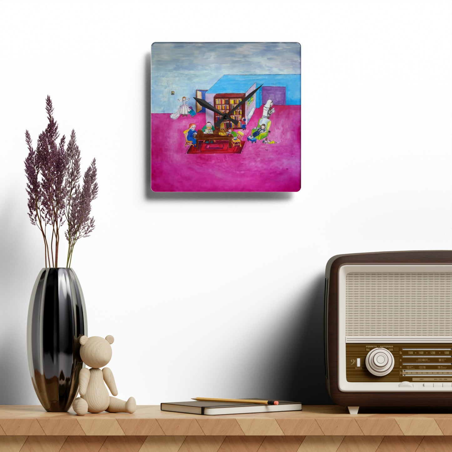 My Jewish Family Acrylic Wall Clock