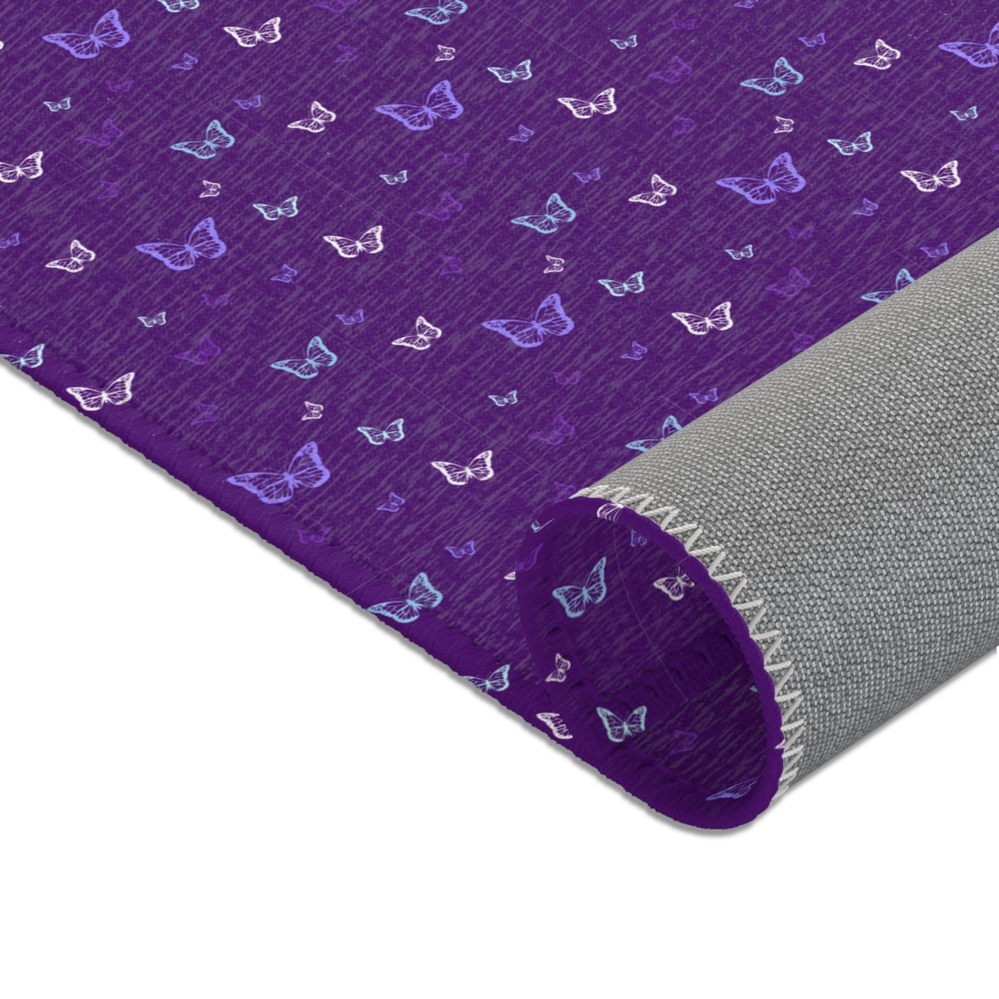 Purple Butterfly Area Rug