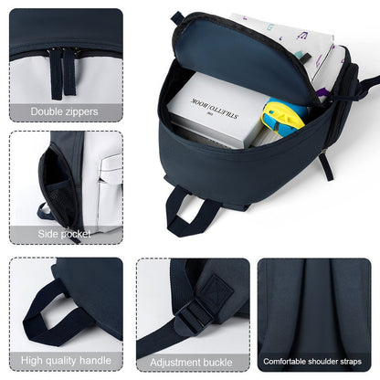 Purple Hearts Aleph Beis Children's Simple Schoolbag