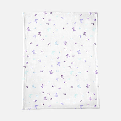 White Butterflies Minky Baby Blanket - 30" x 40"