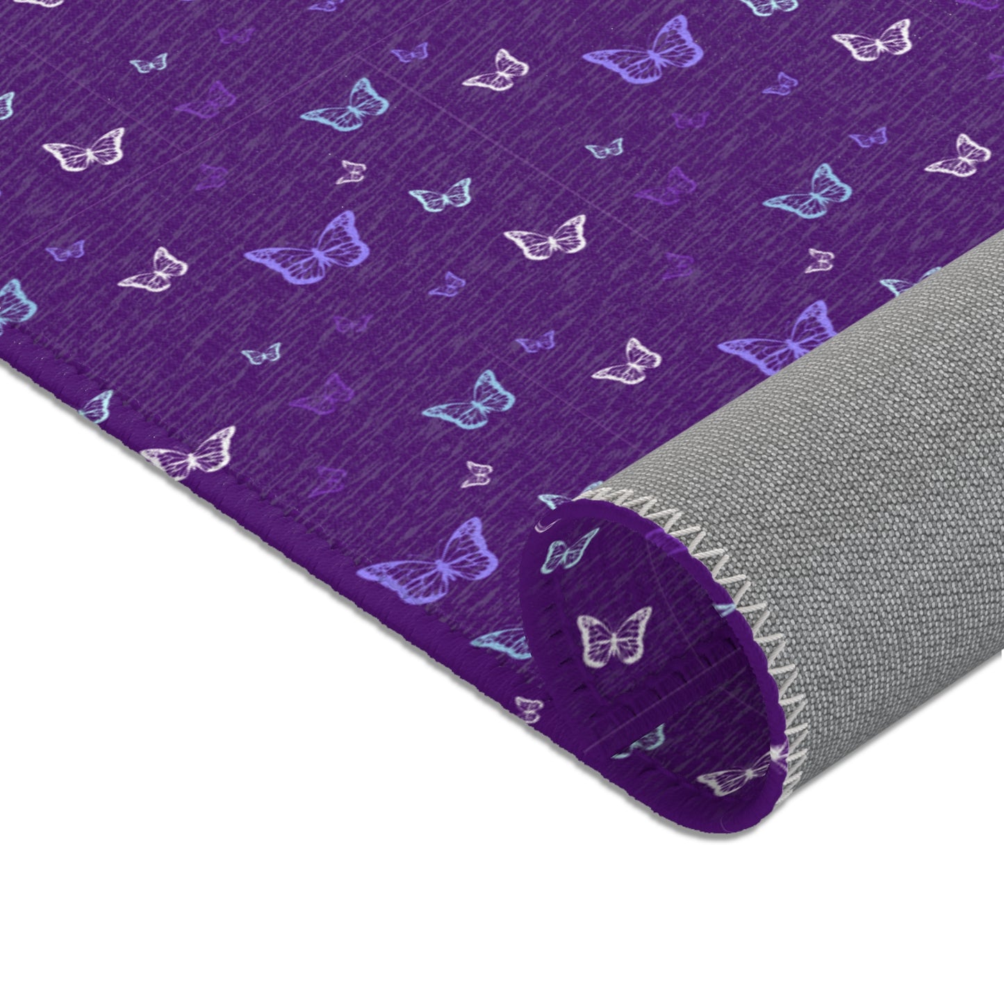 Purple Butterfly Area Rug