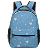 Pretty in Sky Blue Aleph Beis Hearts Children's Backpack