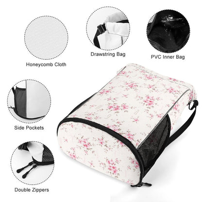Pink Florals Girls Versatile Honeycomb Camp Bag
