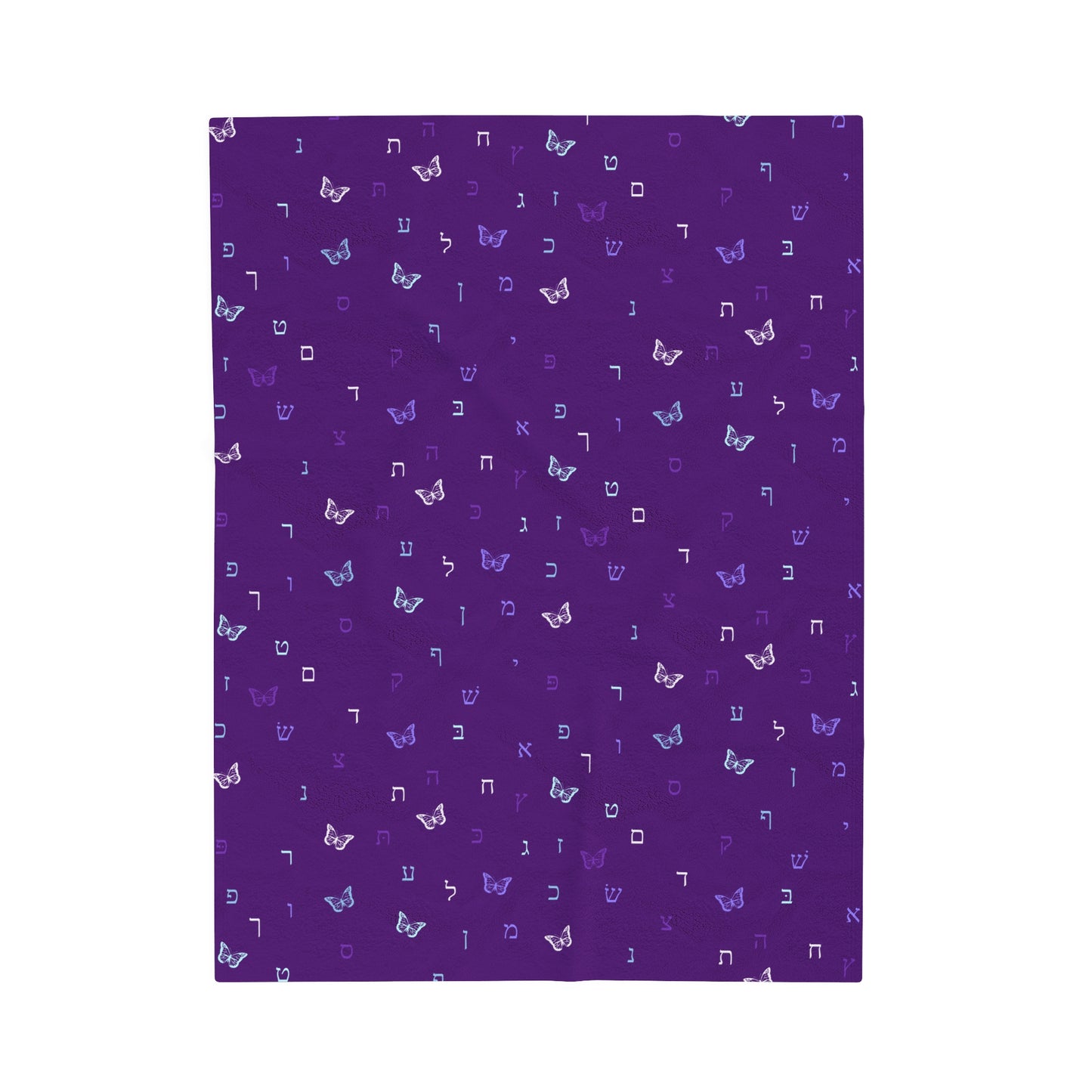 Purple Butterflies Velveteen Plush Blanket