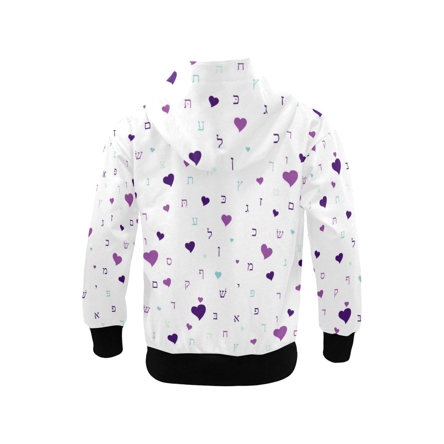 Ahava in Purple Little Girls' Zip Up Hoodie (Model H58)