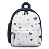 Purple Hearts Aleph Beis Toddler's Schoolbag