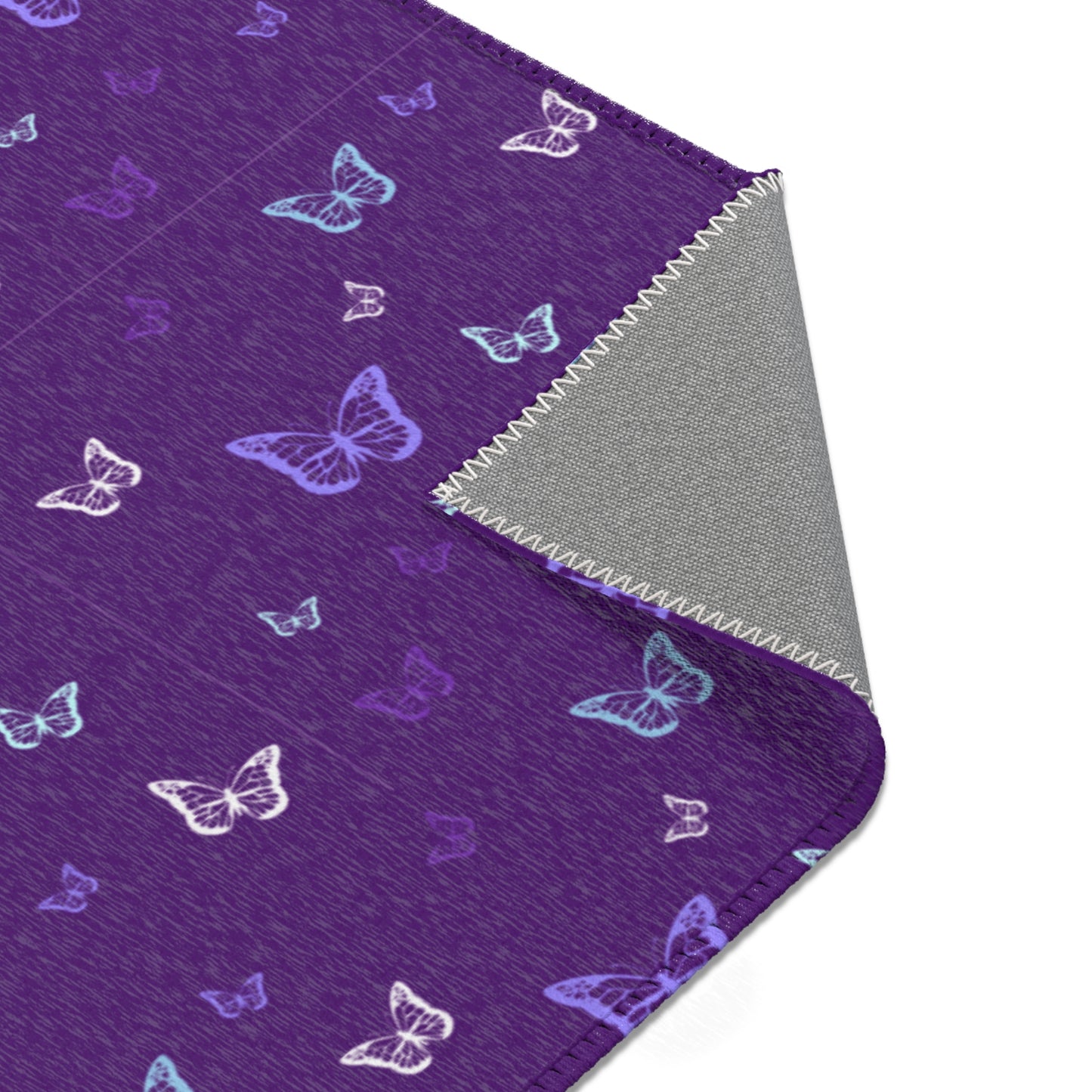 Purple Butterfly Area Rug