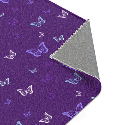 Purple Butterfly Area Rug