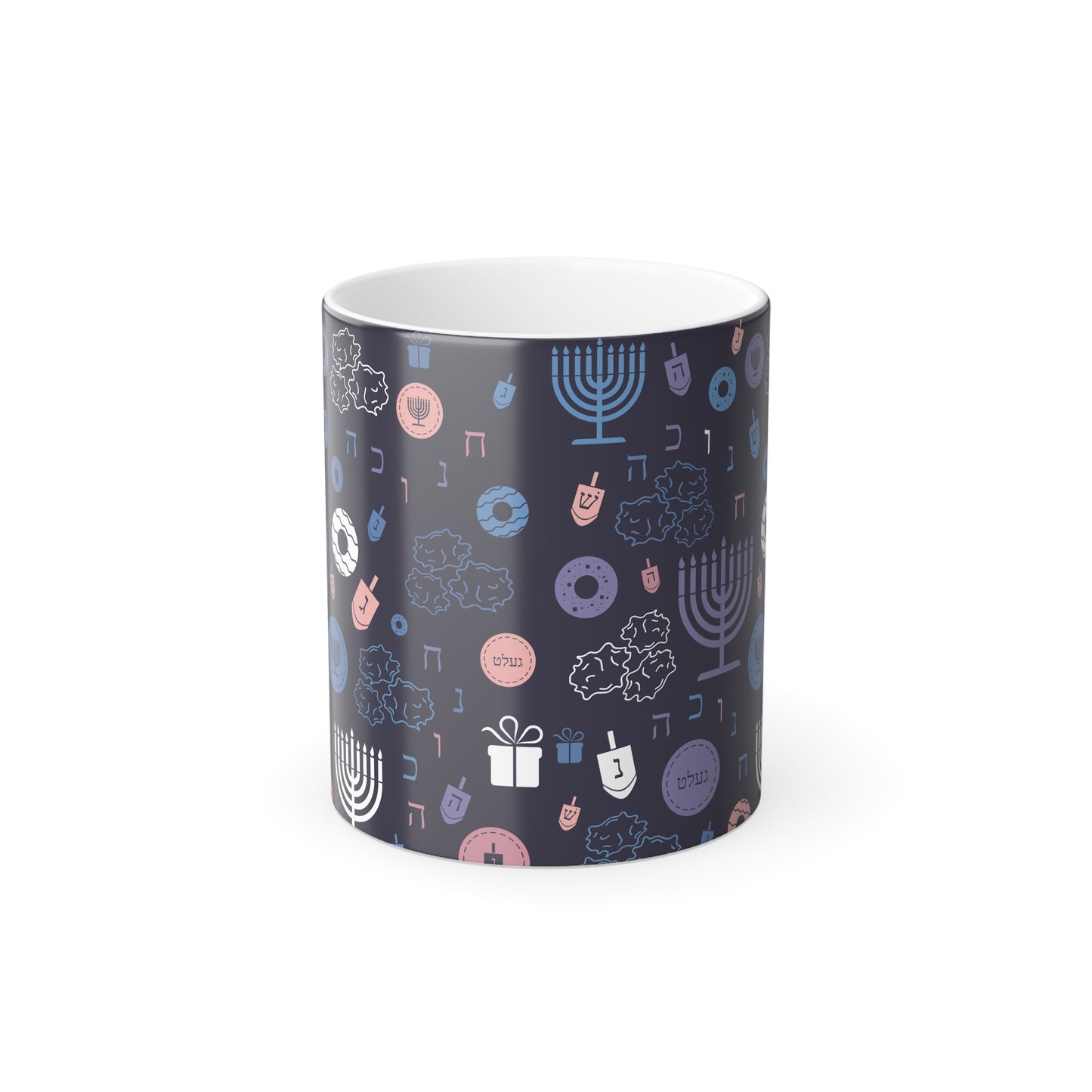 Warm Sunset Chanukah 5785 Color Morphing Mug, 11oz