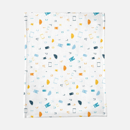White Mitzvah Boy Minky Baby Blanket - 30" x 40"