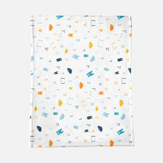 White Mitzvah Boy Minky Baby Blanket - 30" x 40"