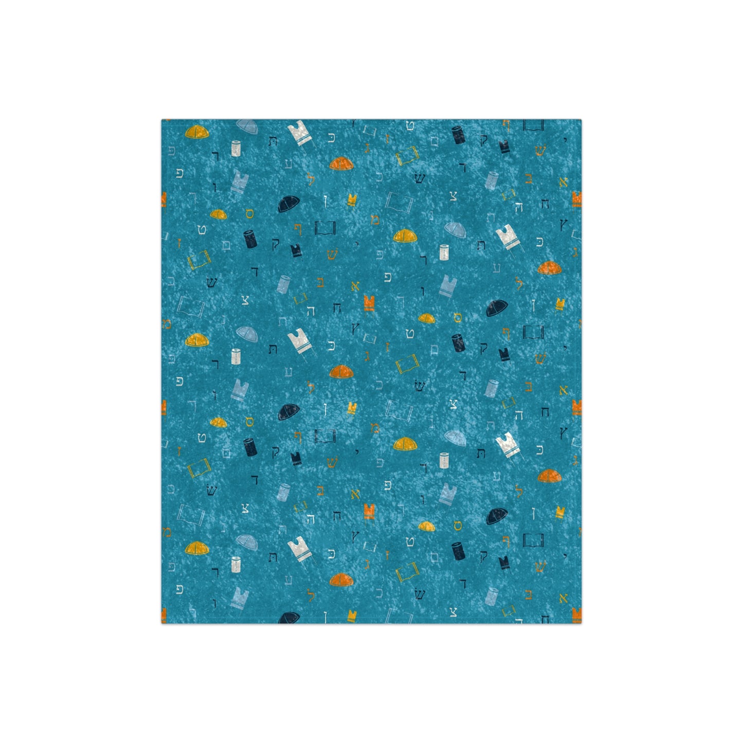 Blue Mitzvah Boy Crushed Velvet Blanket