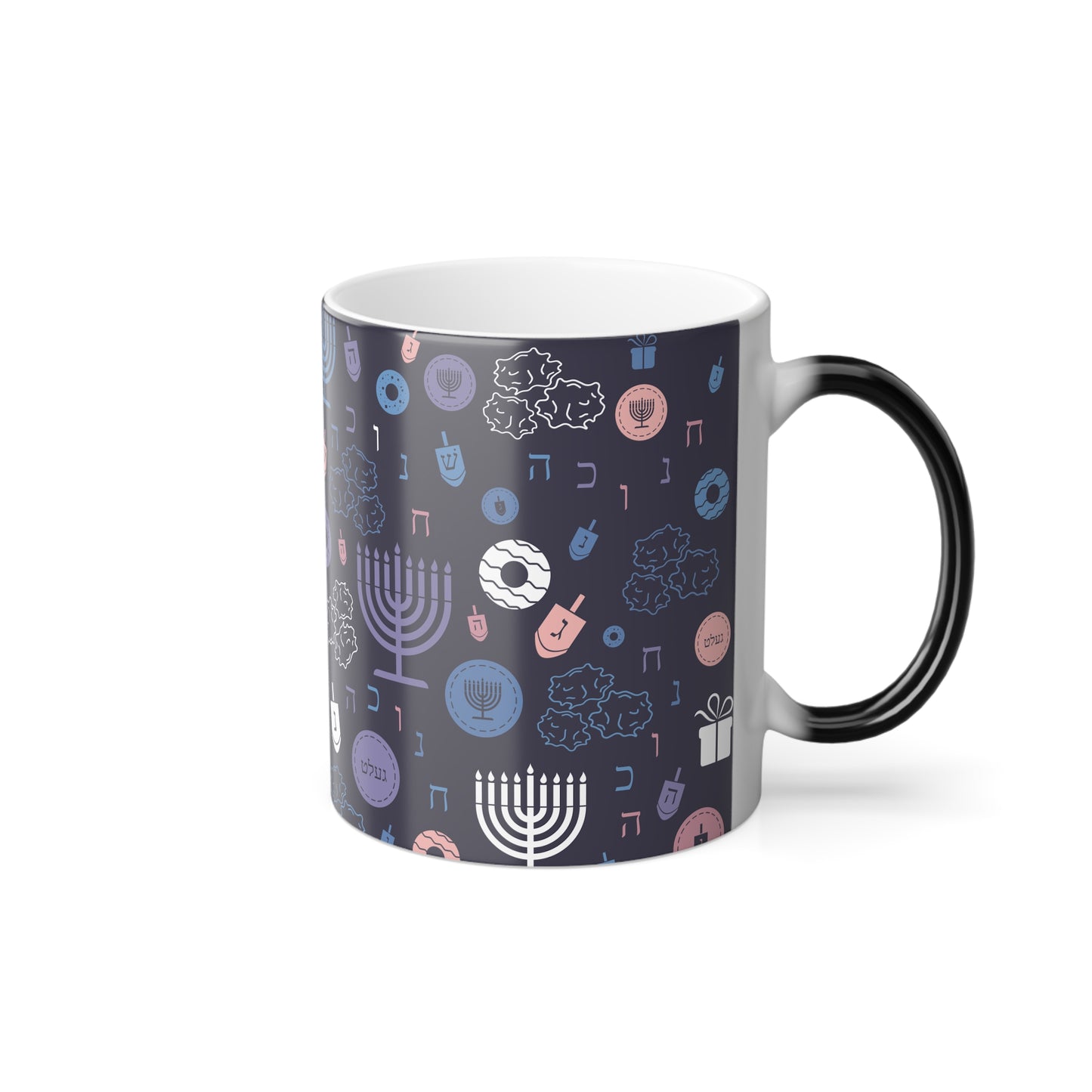 Warm Sunset Chanukah 5785 Color Morphing Mug, 11oz
