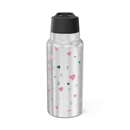 Pink Hearts Gator Tumbler, 32oz