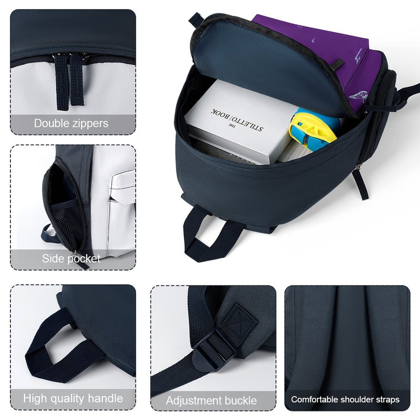 Purple Butterflies Aleph Beis Toddler's Schoolbag