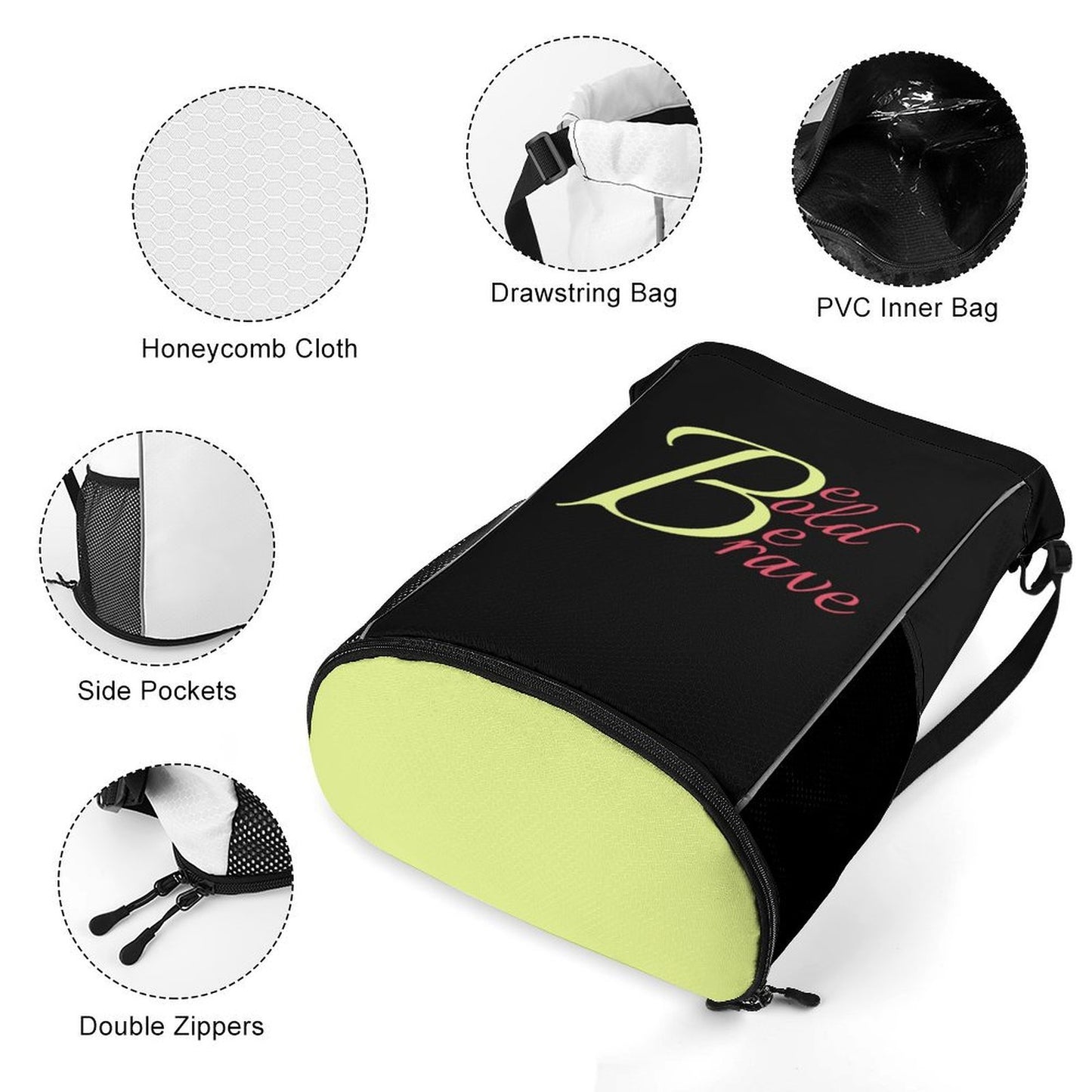 Be Bold Be Brave Jewish Girls Versatile Honeycomb Camp Bag