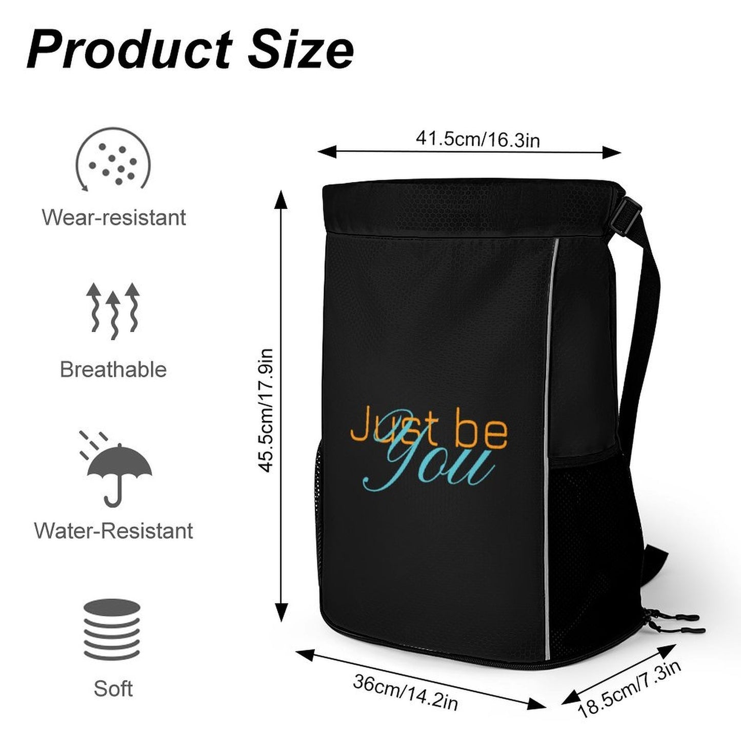 Just Be You WordArt Jewish Girls Versatile Honeycomb Camp Bag