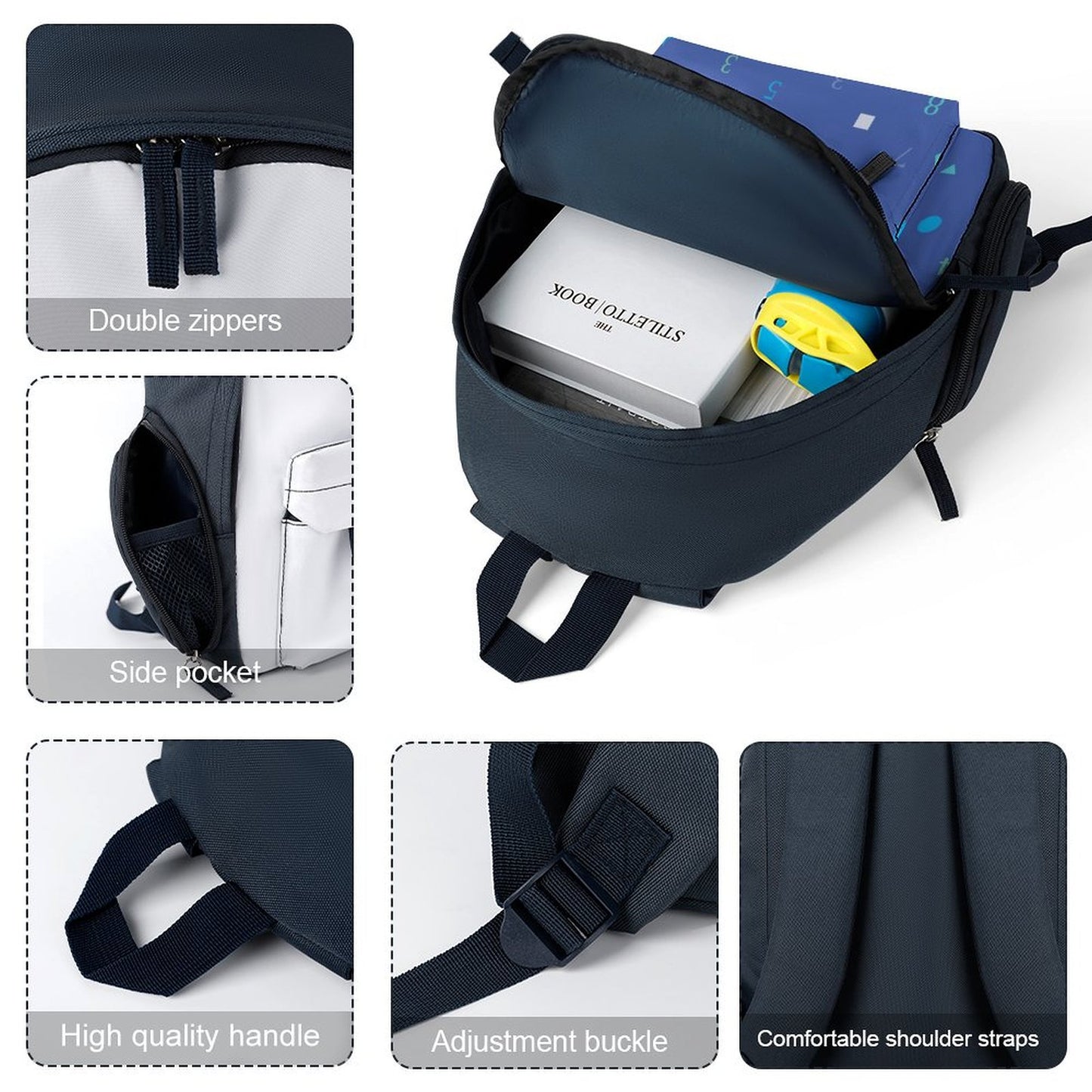 Numbers and Shapes Blue Toddler's Schoolbag