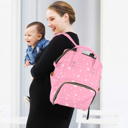 Pink Petal Letters Multi-Function Diaper Bag-New (Model 1688)