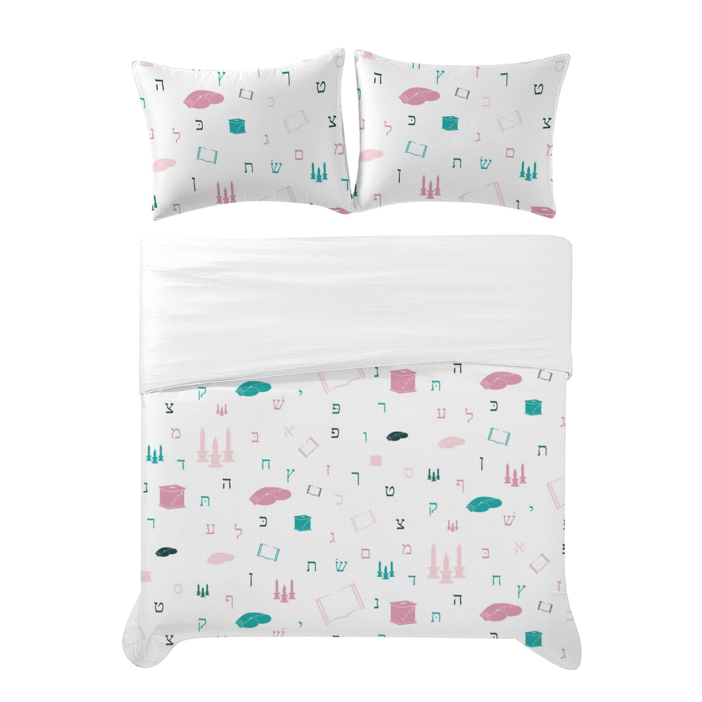 Mitzvah Girls in White | Jewish Girls Twin Bedding Set