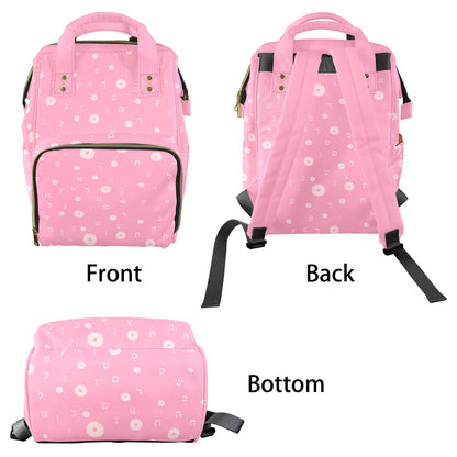 Pink Petal Letters Multi-Function Diaper Bag-New (Model 1688)