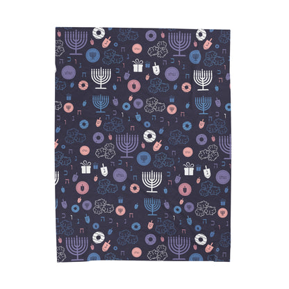 Warm Sunset Chanukah 5785 Velveteen Plush Blanket