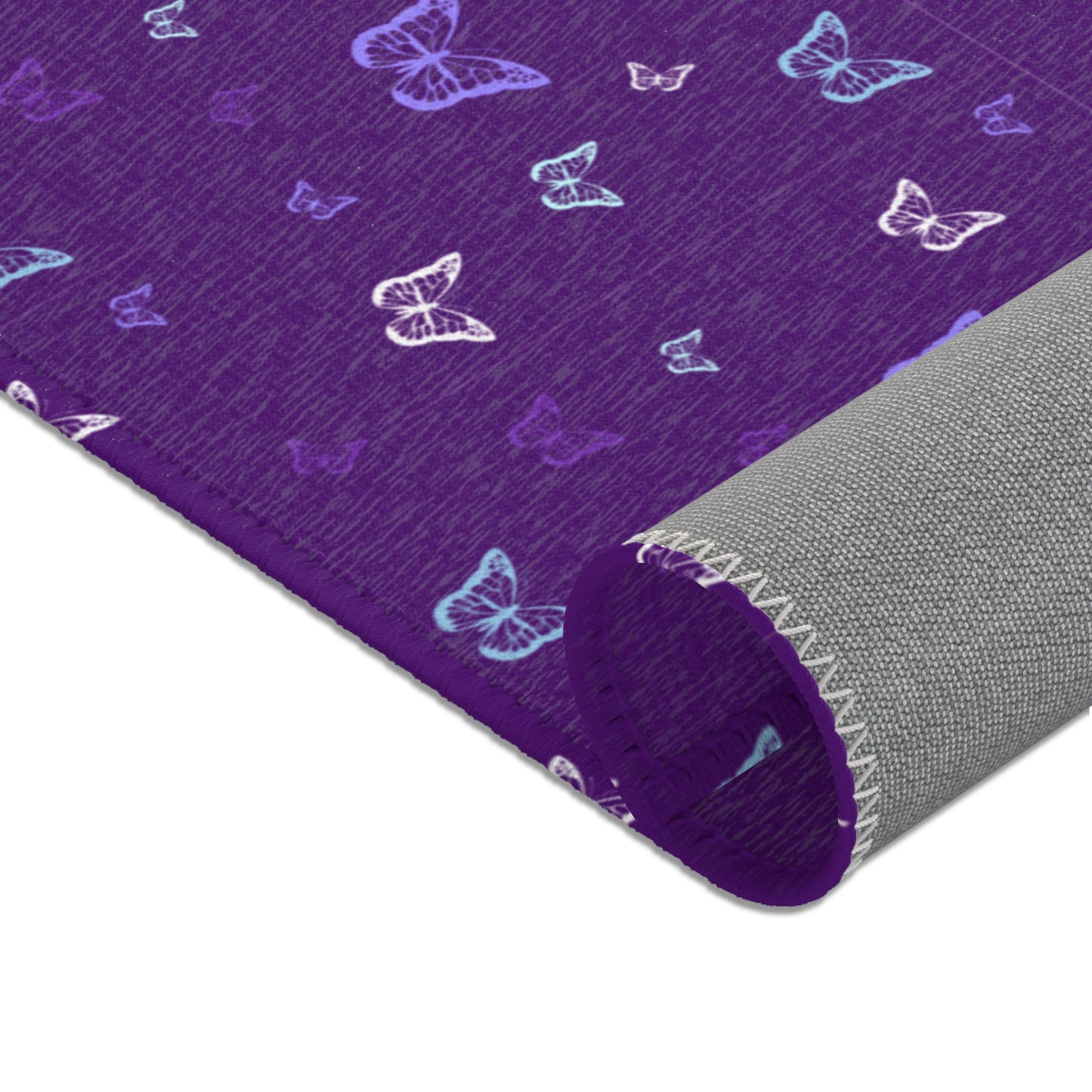 Purple Butterfly Area Rug