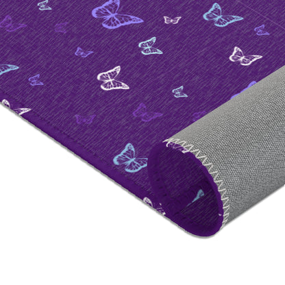 Purple Butterfly Area Rug