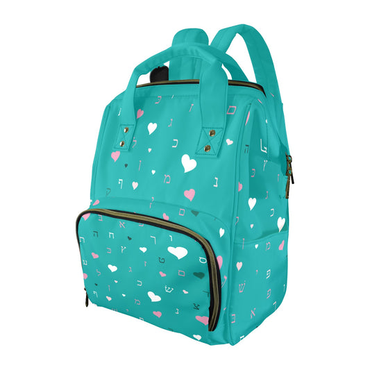 Ahava in Green Multi-Function Diaper Bag-New (Model 1688)
