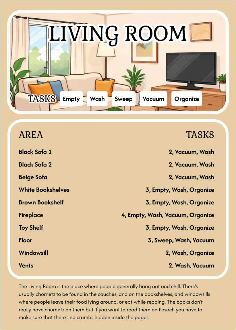 Pesach Cleaning Game - Printable Kit