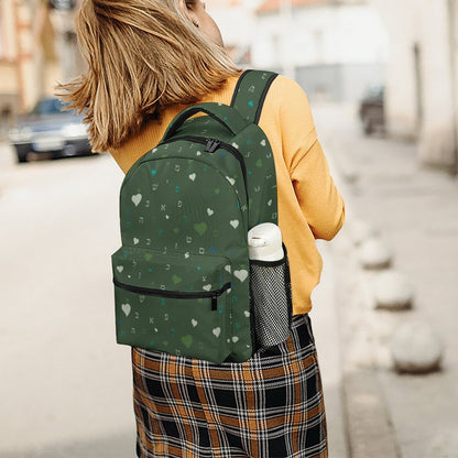 Forest Vibes Aleph Beis Hearts Children's Backpack