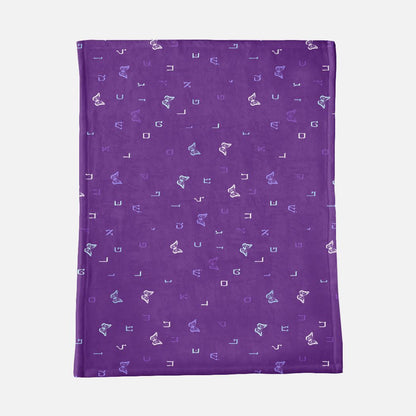 Purple Butterflies Minky Baby Blanket - 30" x 40"