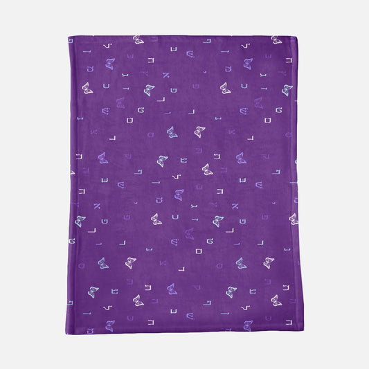 Purple Butterflies Minky Baby Blanket - 30" x 40"