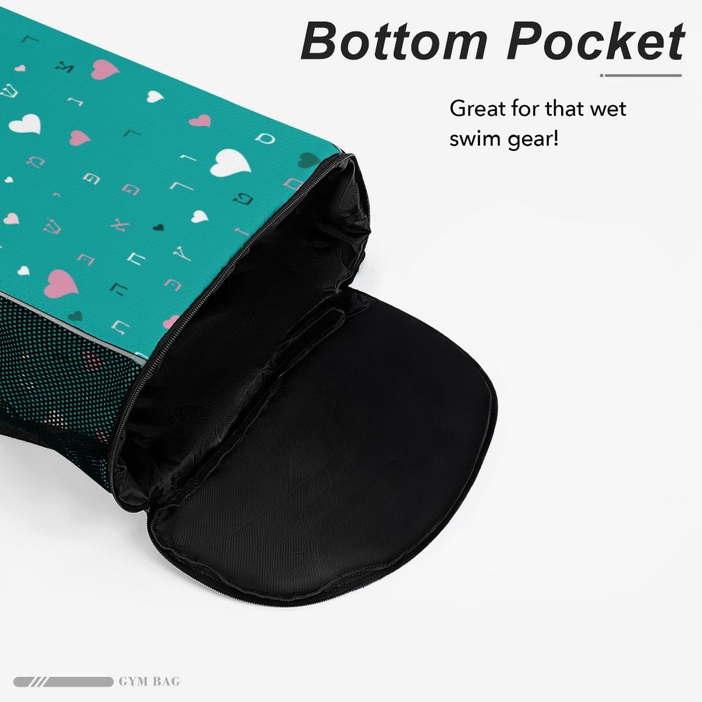 Ahava in Green | Jewish Kids Drawstring Bag