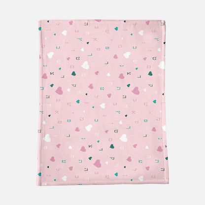 Pink Hearts Minky Baby Blanket - 30" x 40"