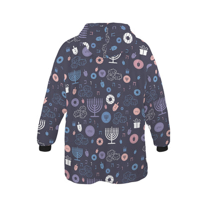 Warm Sunset Chanukah 5785 Blanket Hoodie for Little Kids (Model H67)