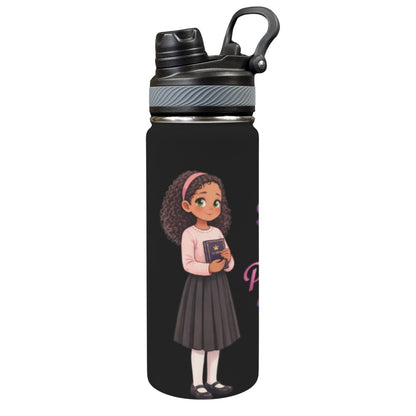 Princess of Hashem Insulated Water Bottle with Dual-Use Lid (18oz)