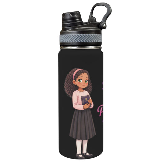 Princess of Hashem Insulated Water Bottle with Dual-Use Lid (18oz)