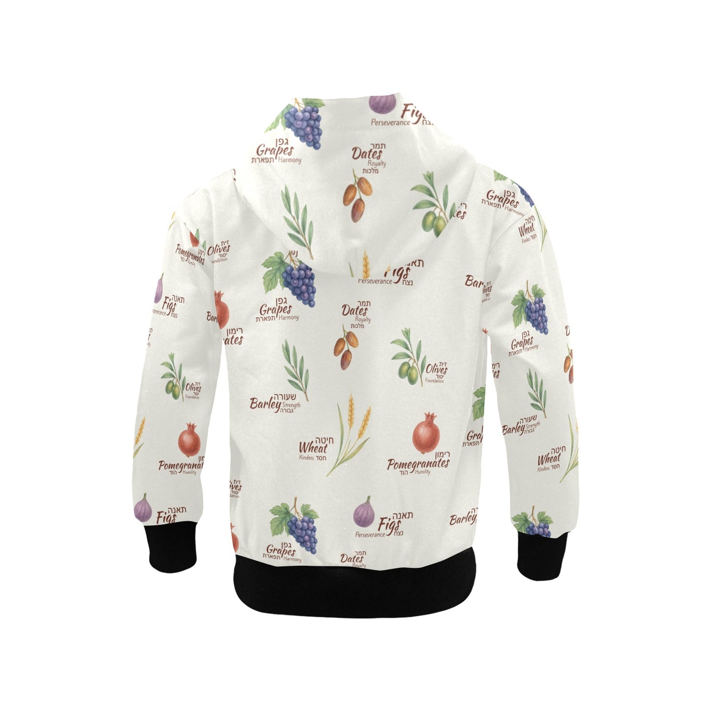 Fruits of Kedusha Little Girls' Zip Up Hoodie (Model H58)